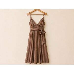 GAP Brown Tie-Waist Midi Dress | Size 4 | EUC | Worn Once